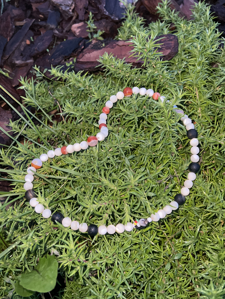 Moonstone & Carnelian Necklace — the balance between peace and fire